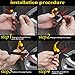 10 Pcs Snow Tire Chains for Car, Adjustable Snow Cable Chains Universal Fit for Most Car/Jeep/Truck/SUV, Width 185-295mm/7.2-11.6 inches
