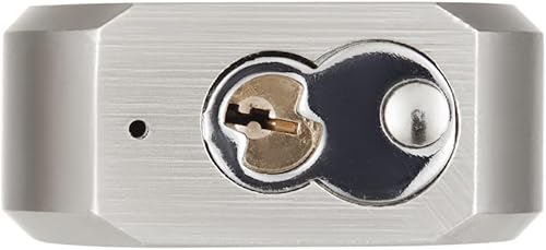 Miniatura 5 de FIGODE Candados de acero sólido de alta seguridad con llave similar, cromados, con grillete de acero endurecido de 2.2 pulgadas de largo, paquete de