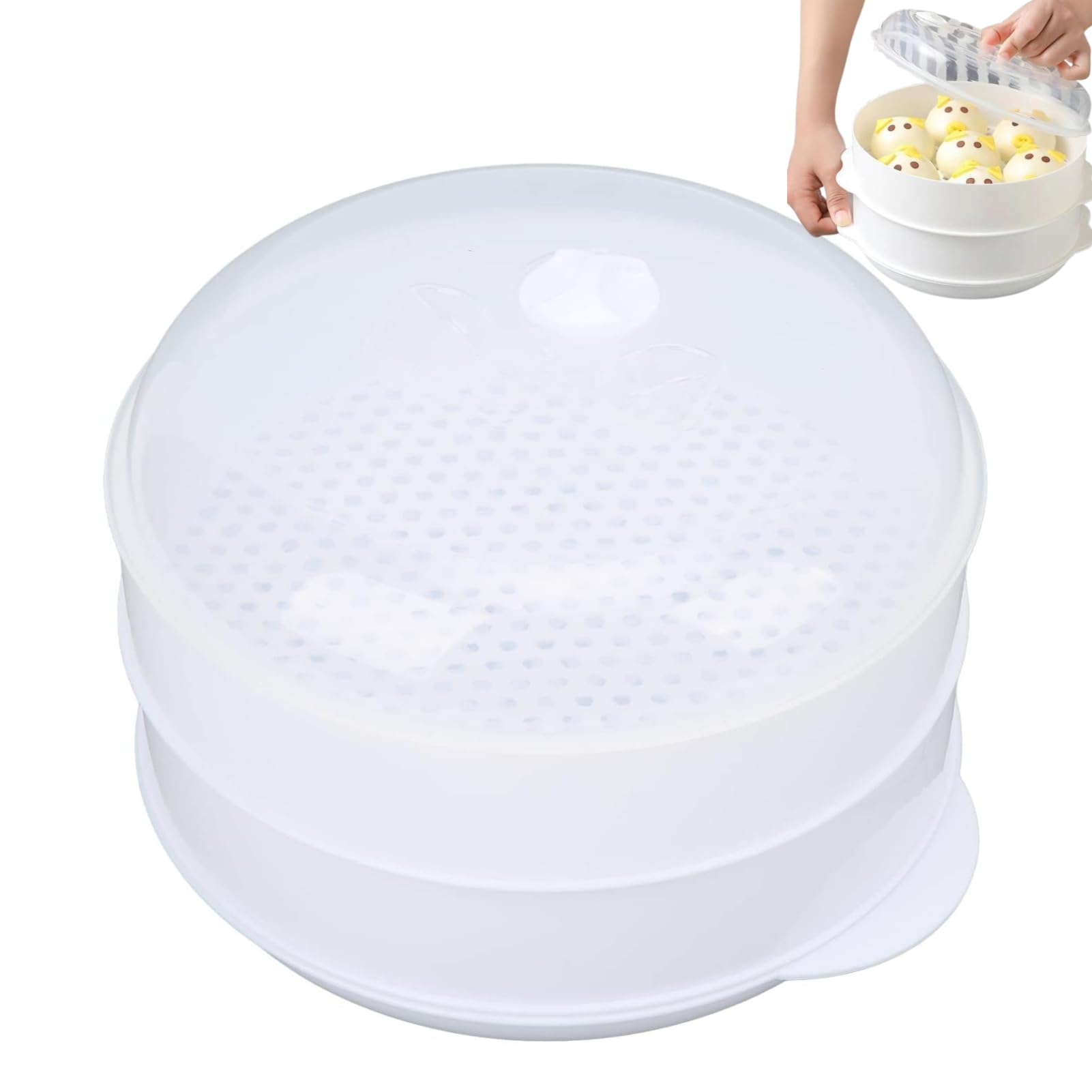 Microwave Steamer, Microwave Steamer for Cooking Microwave Steamer Pot with Lid Microwave Steamer Heating Steamer with Lid Handle for Home Kitchen(#4)