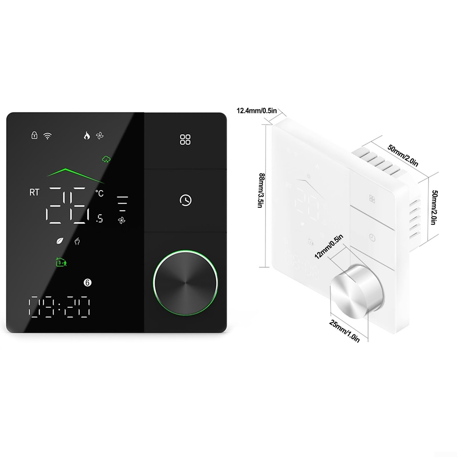 do inteligentnego włącznika czasowego grzejnika zanurzeniowego, sterowanie aplikacją WiFi Smart Life, programowalny termostat z pokrętłem i pilotem głosowym