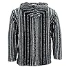 LOUDelephant Unisex Gheri Cotton Soft Brushed Finish Hoodie - Black Diamond Small - Fleece-Lined Zip-Up Jacket - Boho Hippie Festival Hoody with Kangaroo Pockets - Ethnic Handmade Nepalese Style #2