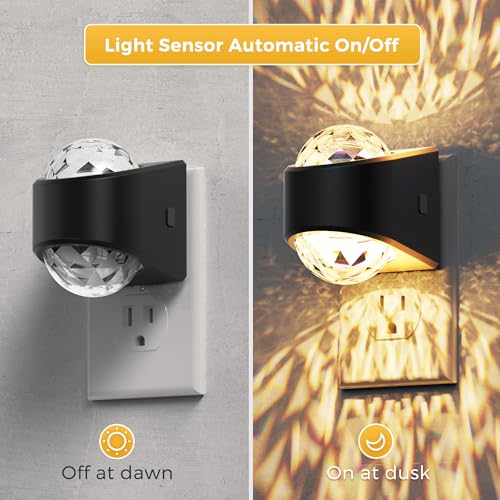 Image of L LOHAS LED Night Lights Plug into Wall, Projector Night Light with Dusk to Dawn Sensor,1600K /3000K /5000K Adjustable, Nightlight for Kids Hallway Christmas Gift