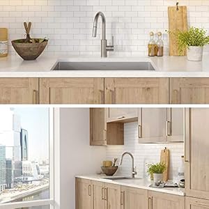 Kraus oletto single handle pull down kitchen faucet with quickdock top mount installation assembly in spot free stainless steel kpf 2620sfs  urban country home decor