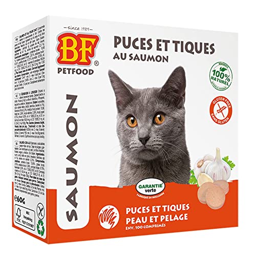 BIOFOOD Friandise Anti-Puces Saumon pour Chat 100 Pièces