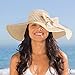 DRESHOW Wide Brim Sun Hat for Women Floppy Straw Hat Summer Beach Hats Fashionable Trendy Hats Sun Protection UPF 50+