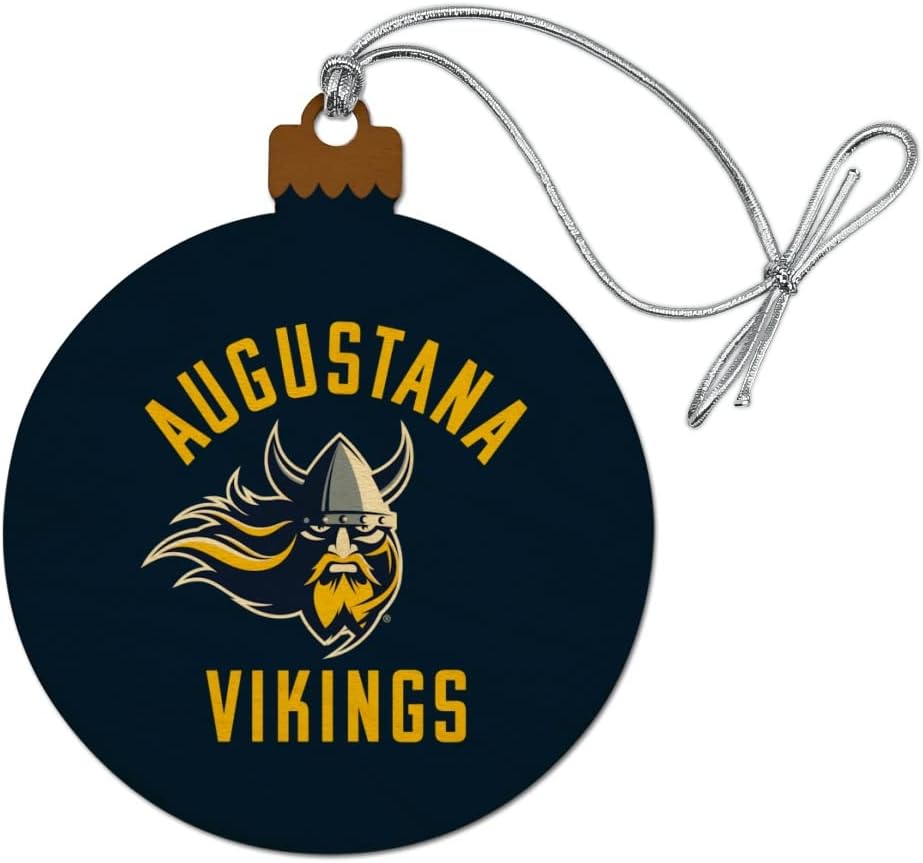 GRAPHICS & MORE Augustana University Vikings Logo Wood Christmas Tree Holiday Ornament