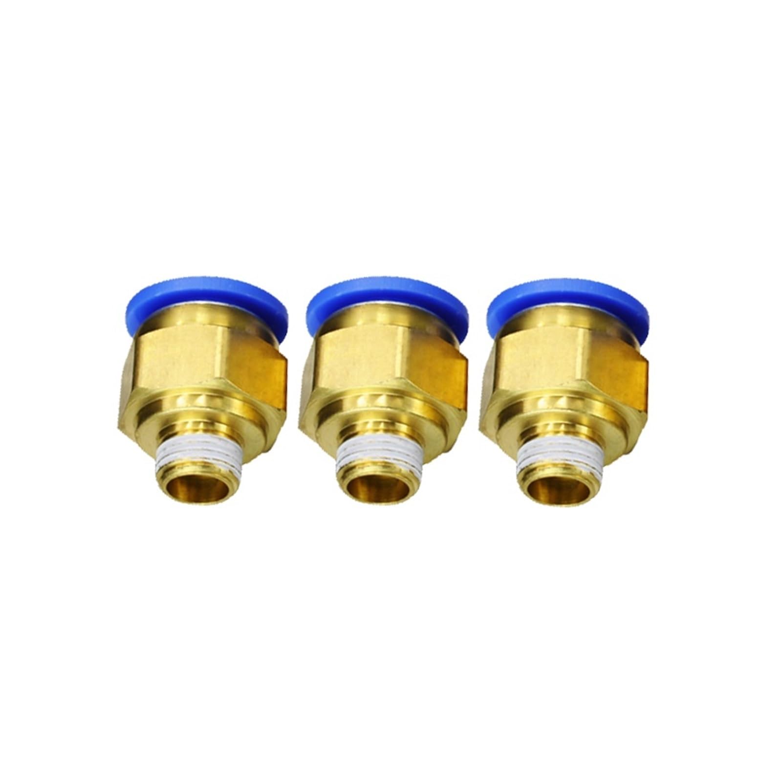 30 piezas BSPT PC14-02 Conexión de aire de 14 mm a 1/4'' Conectores neumáticos macho rectos de un toque