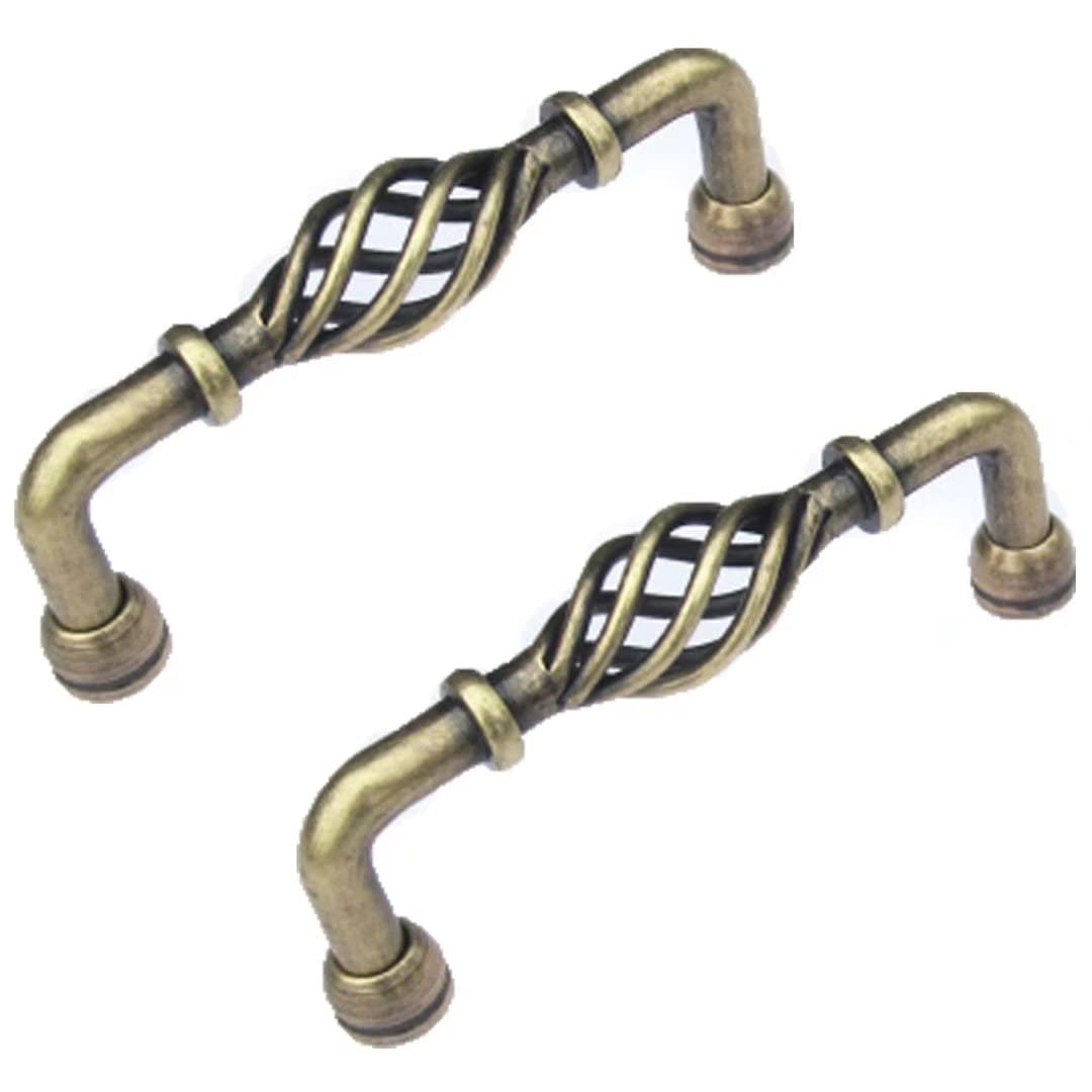 Creatwls Bronze 2Pcs Birdcage Cabinet Hardware Handle Pull Kitchen Cabinet Drawer Hardware