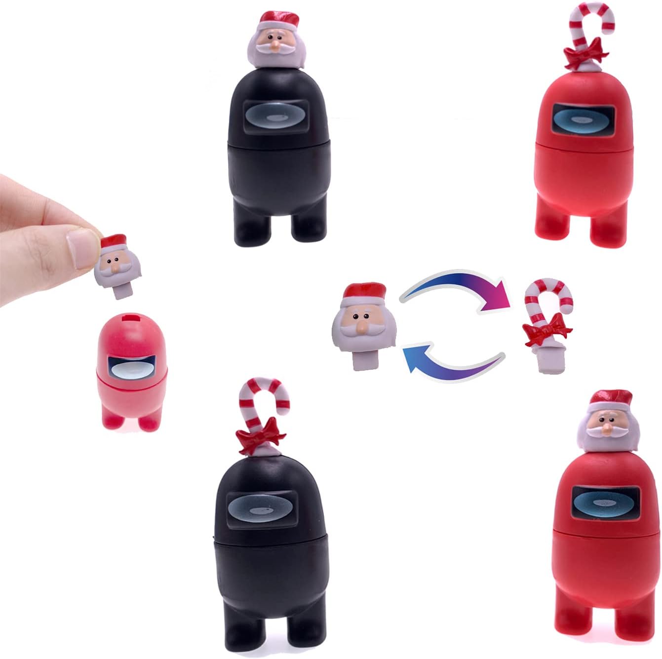 Hot Game Figures Toys PVC Action Figures Model Toys Cake Decorations for Astronaut Space Kill Game Accessories Computer Desktop Dolls Gifts Mesh Gaming Christmas Figures Collection Toy (Xmas Edition) : Toys & Games