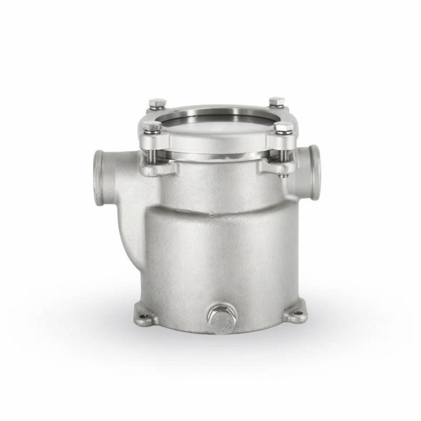 Baoblaze Filtro de Agua Marino Colador Acero, 1-1/2 Pulgadas, Nuevo Purificador De Agua De Mar De 1-1/2 Pulgadas con Entrada Y Salida Laterales
