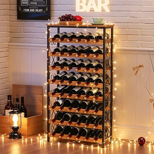 Sonyabecca-48-Bottle-Wine-Rack-Freestanding-Floor-with-Wood-Top8-Tier-Wine-Storage-Shelf-with-Serving-Station-Wine-Holder-for-Kitchen-Bar-Dining-Room-Home-Bar-Cabinet-for-Wine-Bottles-No-Wobble