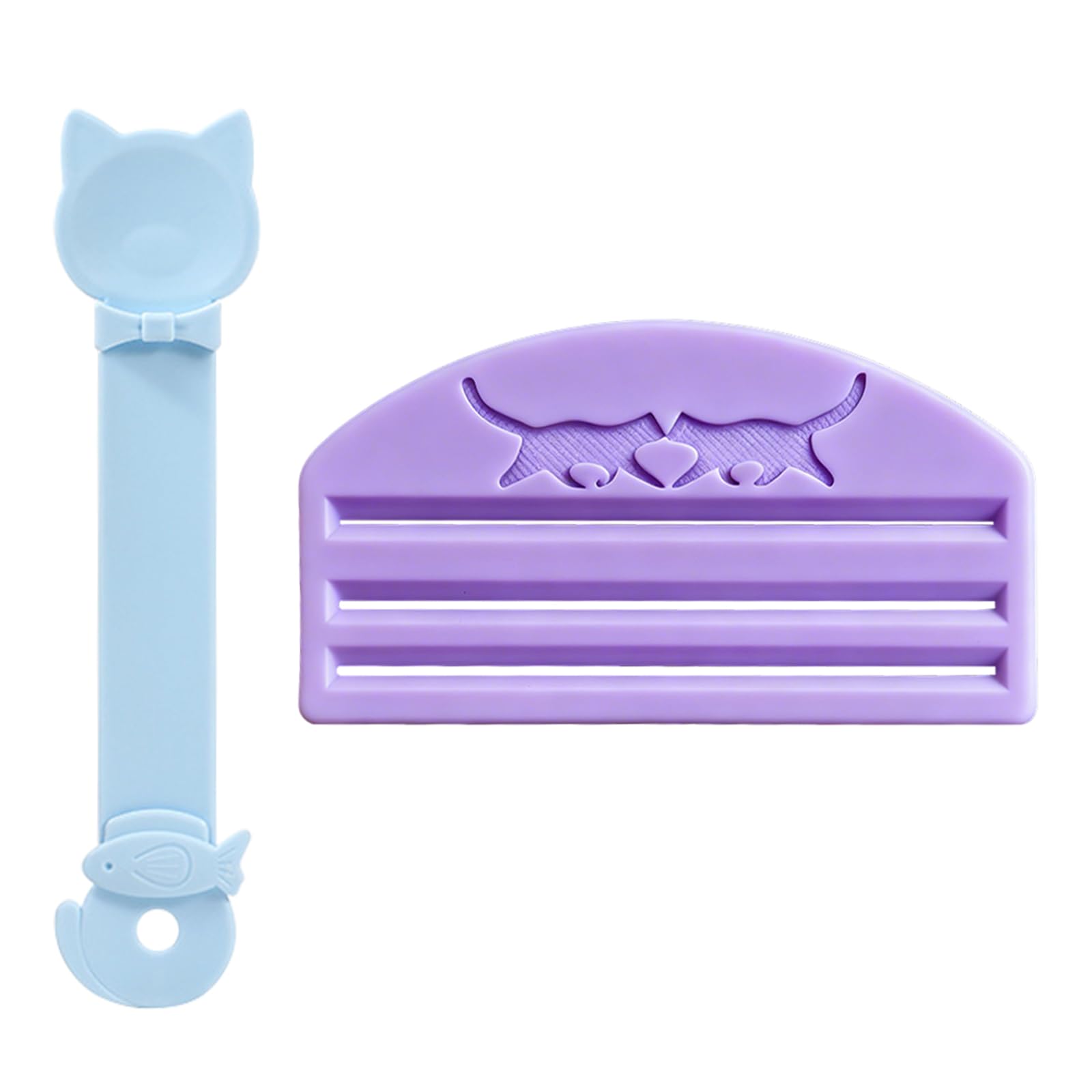 CavspkArt Cat Food Pouch Squeezer Set, Cat Treat Dispenser Spoon, Cat Strip Feeder Spoon - Pet Feeding Spoon, Mess-Free Cat Food Squeeze Tool (2pcs)