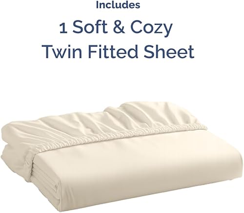 Miniatura 693 de King Fitted Bed Sheet - Bottom Single Fitted Sheet Only - Ultra-Soft Hotel Luxury Bedding w/ 8-16 Inch Deep Pockets - Breathable, Cooling & Wrinkle