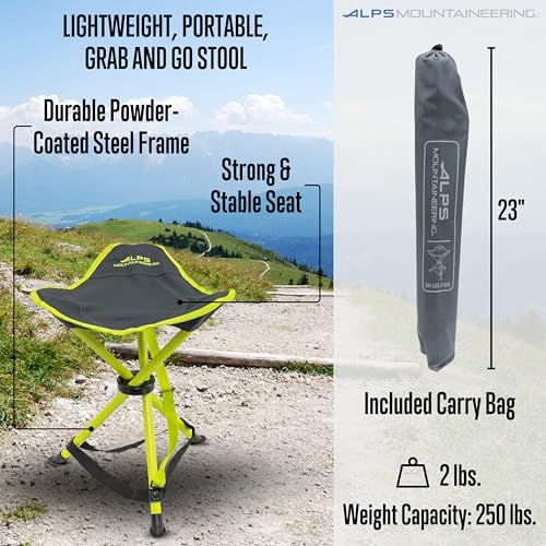 Image of ALPS Mountaineering Tri-Leg Stool - Charcoal /Citrus, New