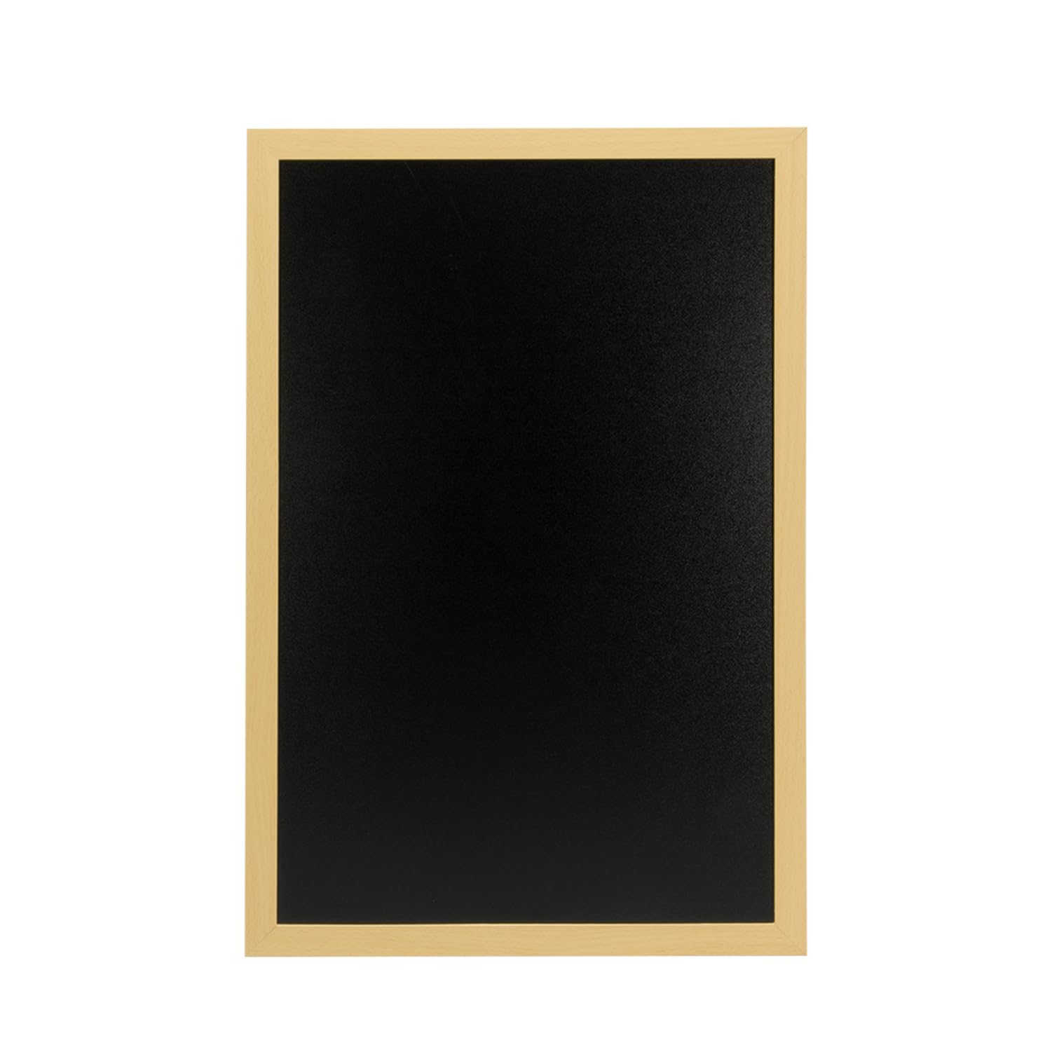 SECURIT - Tableau Noir Mural "Woody" + Marqueur à Craie Liquide - Ardoise Double Face - Cadre en Bois Laqué - 40 x 60 cm - Coloris Teck
