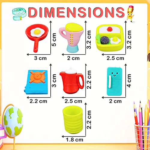 Image of FunBlast Eraser for Kids - Kitchen Set Theme Erasers Set for Kids, Stationary Kit for Kid, Rubber for Girls, Kawaii Eraser, Fancy Erasers for Birthday Return Gift (6)