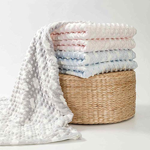 Soft Plush Baby Blanket, Pink Cloud, Baby Boy/Girl/Unisex, 47"X47", Perfect Shower & Registry Gift #TOP5