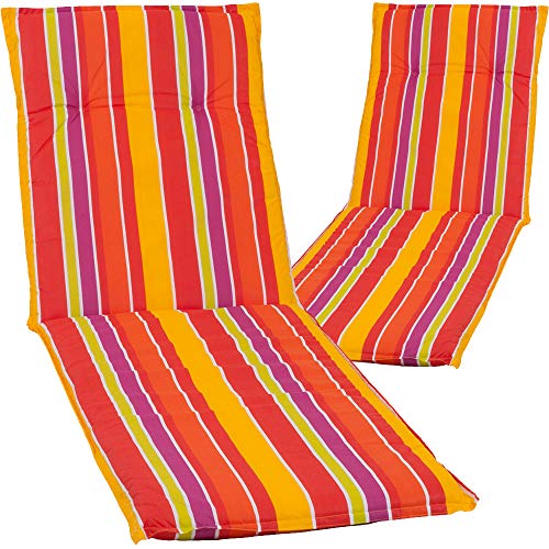 nxtbuy 2X Cojines para Tumbonas Acolchados ' Barcelona' 193x60x6 cm | Relleno De Espuma ÖkoTex100, Diseño:Summer Vibes M317