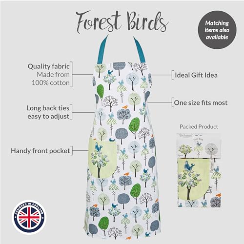 Cooksmart 5 Piece Apron & Kitchen Set, Forest Birds, 5 Pack - Image 2