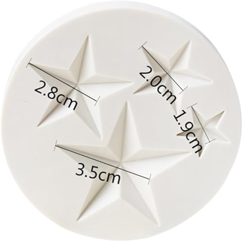 Miniatura 7 de Molde de silicona de estrella para fondant de chocolate para Sugarcraft, molde de caramelo, decoración de cupcakes, arcilla polimérica, proyectos de