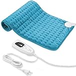 Heating Pad, Electric Heating Pad for Dry & Moist Heat, Electric Heat Pad with Multiple Temp & Timer Settings, Auto Off.(Blue, 24"X12")
