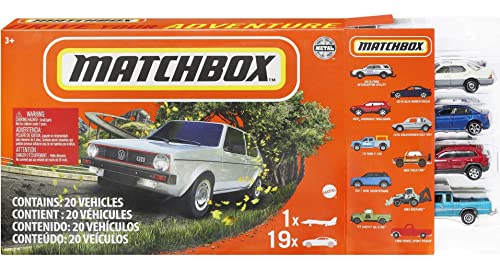Matchbox Cars, 20-Pack Of 1:64 Scale Die-Cast Toy Cars, Buses, Fire, Construction Or Police Vehicles (Styles May Vary) [Amazon Exclusive] #TOP5