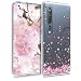 Produktbild kwmobile Hülle kompatibel mit Xiaomi Mi 10 / Mi 10 Pro - Handyhülle - Handy Case Kirschblütenblätter Rosa Dunkelbraun Transparent