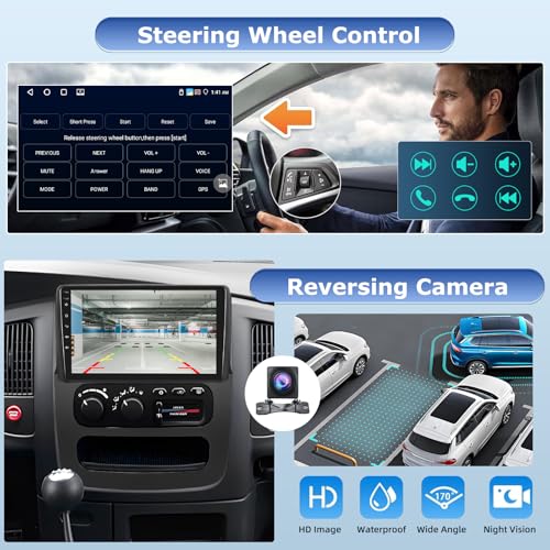 Radio con pantalla táctil 9 pulgadas para Dodge Ram 1500-3500 miniatura 6