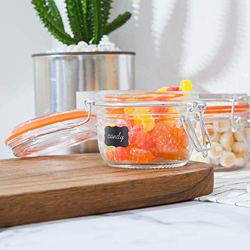 Small Glass Jars With Airtight Lids,Encheng Glass Spice Jars 5 Oz,Maosn Jars With Leak Proof Rubber Gasket 150Ml,Glass Storage Containers With Hinged Lid,Kitchen Canisters 12 Pack … … #TOP6