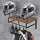 Piashow Helmhalterung Wand, Motorradhelm Halterung Display Organizer, Helmhalter Wandhalterung mit 4 Motorrad-Handschuhhaken