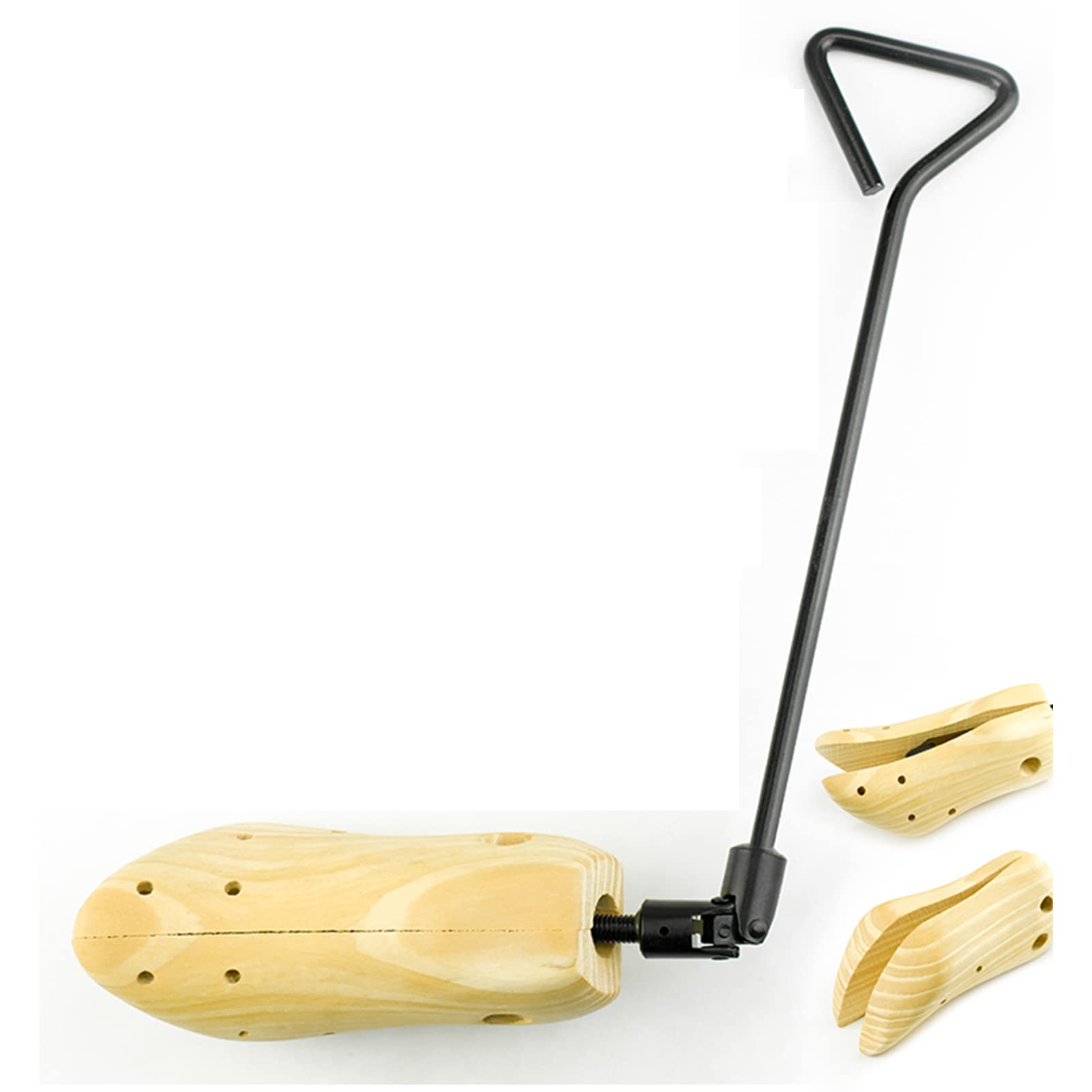 Espansore per Scarpe in Legno massello Supporto per barella per Stivali, Barella in Legno di Pino Massiccio, Barella per Scarpe Regolabile e Antirughe per Donna (Giallo S)