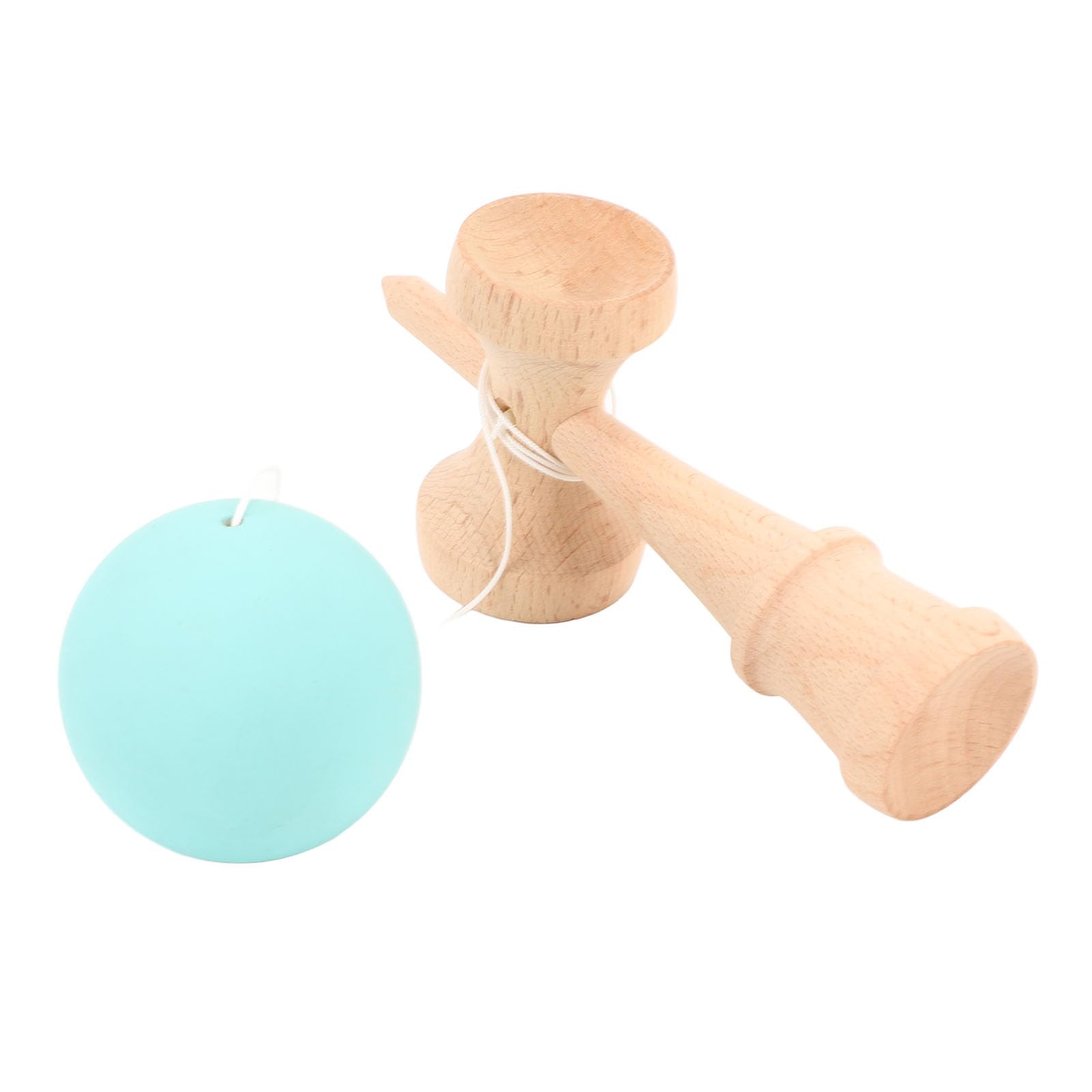 Kendama Toy, Wooden Catch Ball Kendama Migliora la Coordinazione Oculare a Mano con lo Spago per Interno Ed Esterno (GREEN)