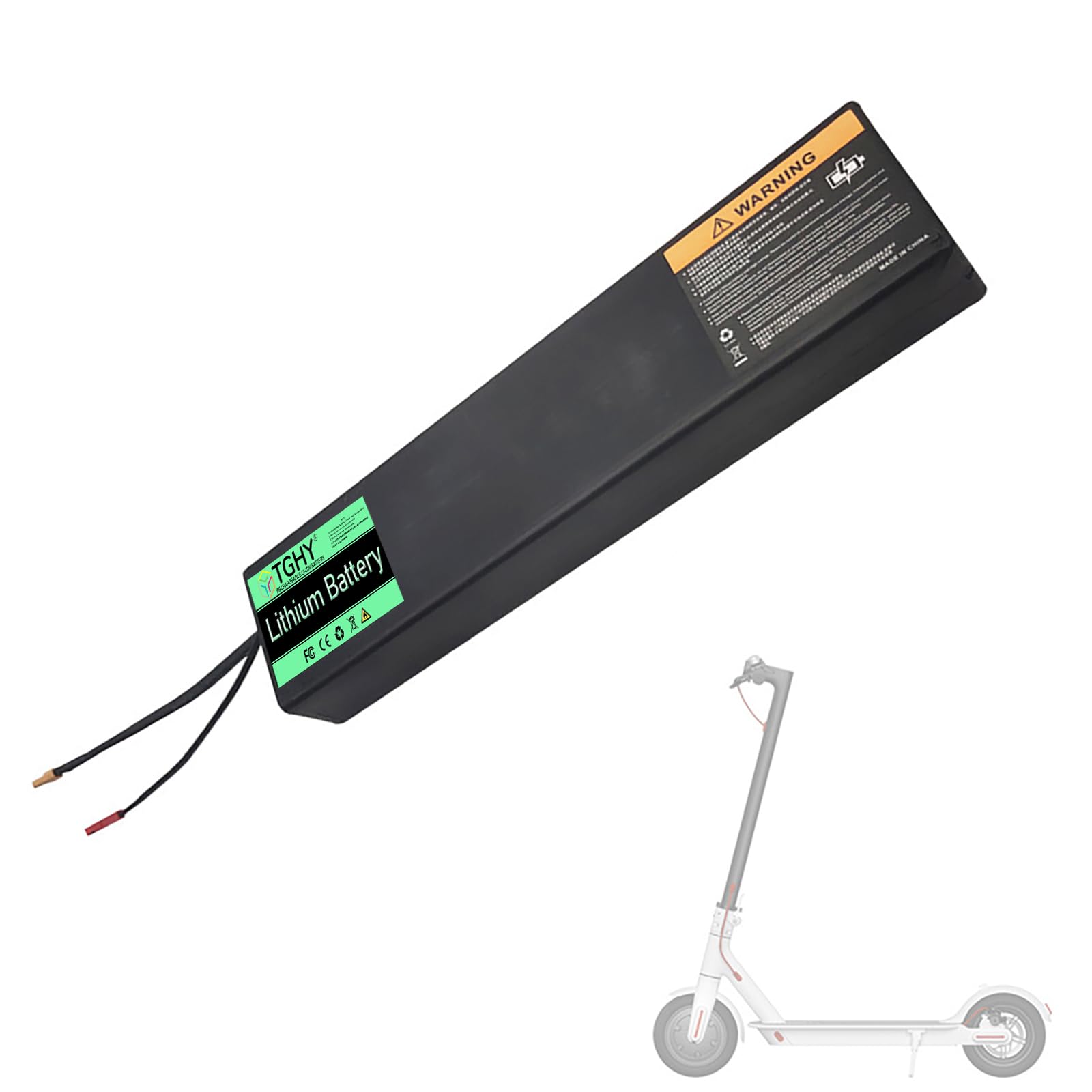 TGHY Electric Scooter Power Lithium Battery 36V 6Ah 7.8Ah 9Ah 9.6Ah Rechargeable Lithium Battery 36 Volt Skateboards Batteries,36V6Ah,XT60+JST 2