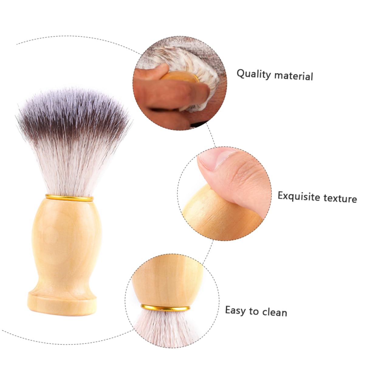 FRCOLOR Beard Shaving Brush for Men Beard Beard Brush Mustache Care Brush Portable Beard Care Brush Male Shaving Brush Household Beard Brush