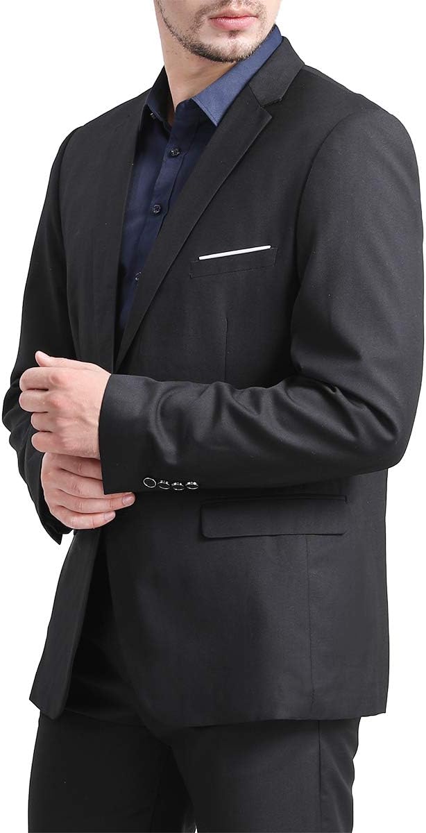 YFFUSHI Mens Slim Fit Blazer 2 Button Lightweight Sport Coat Jacket for Wedding Prom Party Dinner - Image 5