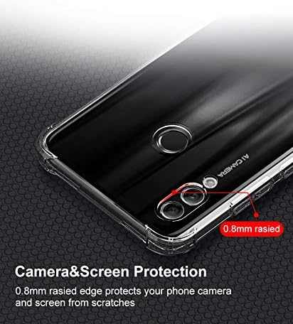 Hually Case for Huawei P Smart 2019, Shockproof Tough Clear Cover, Soft TPU Transparent Silicone Slim Flexible 6.21 Protection Cover for Huawei P Smart 2019