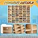 Seenelling Hot 1/64 Diecast Wheels Display Case Holds Toy Cars Wooden Wall Mount Car Display Shelf Storage Organizer Case for Toy Collectibles, Wheel, Model, 10 Layers (60 Spaces)