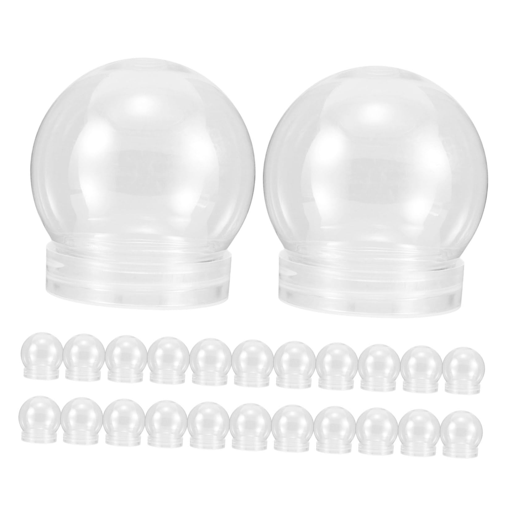 Contenedores de bolas de nieve de plástico transparente para decoración navideña TOPBATHY