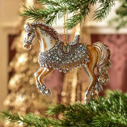 Pferd Weihnachten Deko – Acryl Weihnachtsschmuck, Weihnachten Acryl...