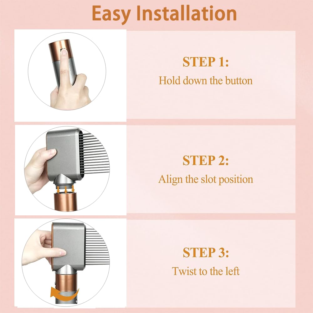 Boquilla de aire con accesorio de peine de dientes anchos para Dyson Airwrap Styler HS01 HS05, cepillo secador de prepeinado para cabello rizado y rizado, número de pieza 971894-04