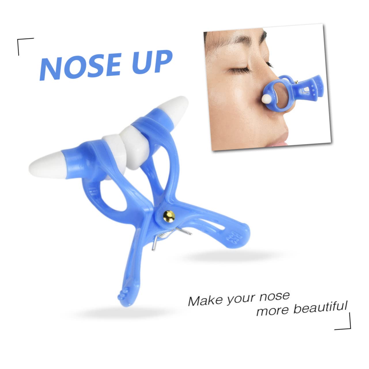 4pcs Nose Bridge Height Enhancer Clip Set Nose Shaping Lifter Corrector for Women Girls Ladies Made of Soft Random Color
