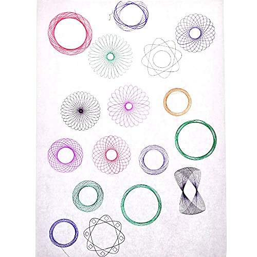 JZK 20x Spirograph Lineal Drawing Set, 10x Geometrisches Lineal + 10x Mehrfarbiger Kugelschreiber für Kindergeburtstag Party Geschenk Mitgebsel