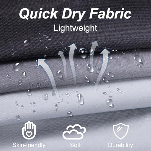 Image of Mens Swim Trunks with Compression Liner 2 in 1 Quick Dry Swimming Shorts Swimwear Bathing Suits with Pockets