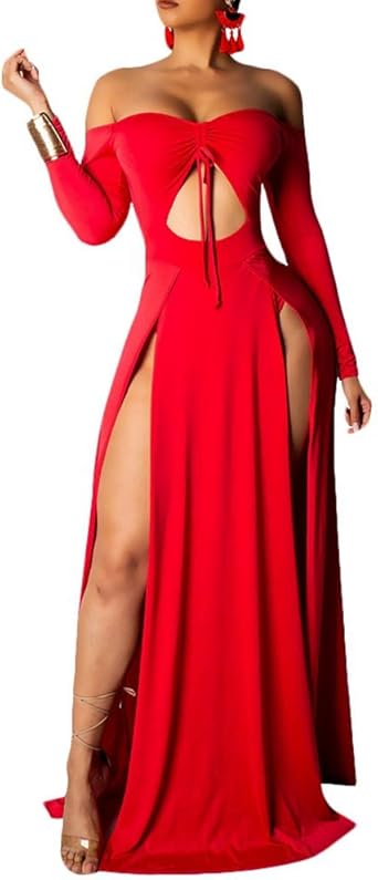 Long dress with cut Clearance