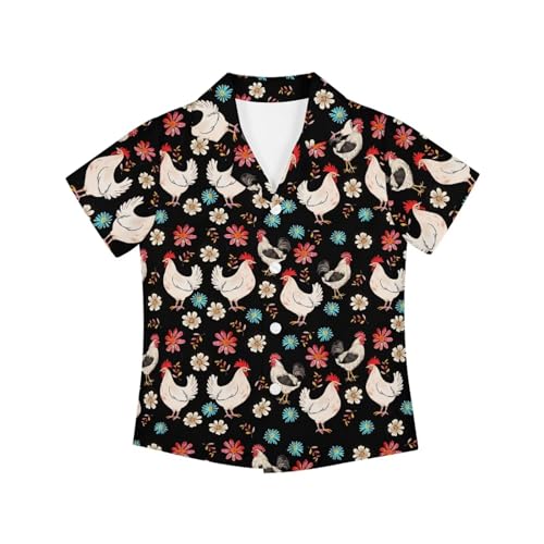 SYtrade Boys Girls Hawaiian Shirt Short Sleeve Button Down Summer Beach Tropical Shirts