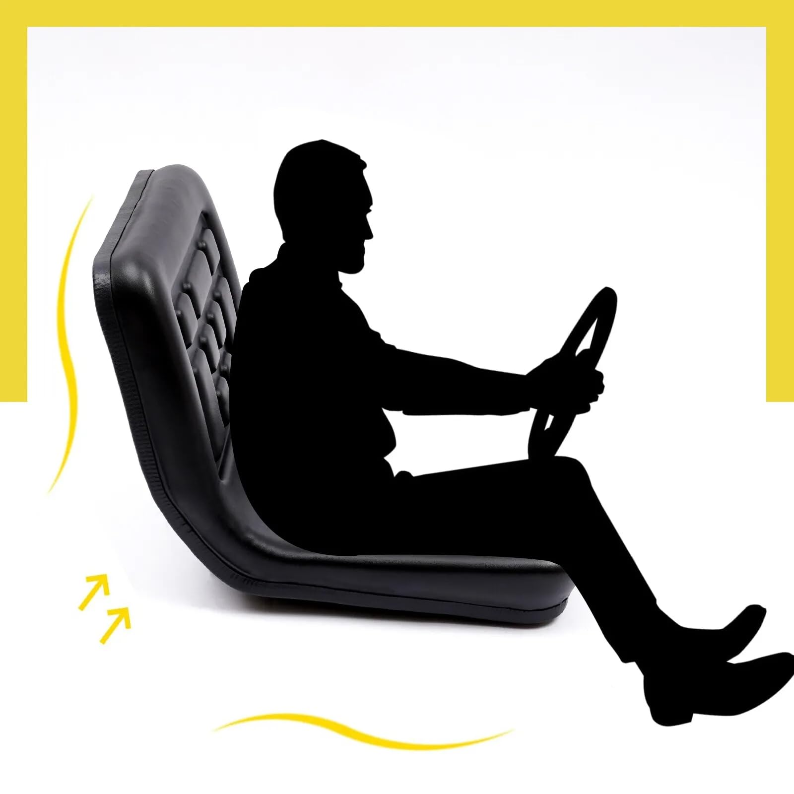 Asiento universal para tractor, asiento amortiguado, inclinable, Mower Dumper Digger, suspensión universal, ajustable, color negro
