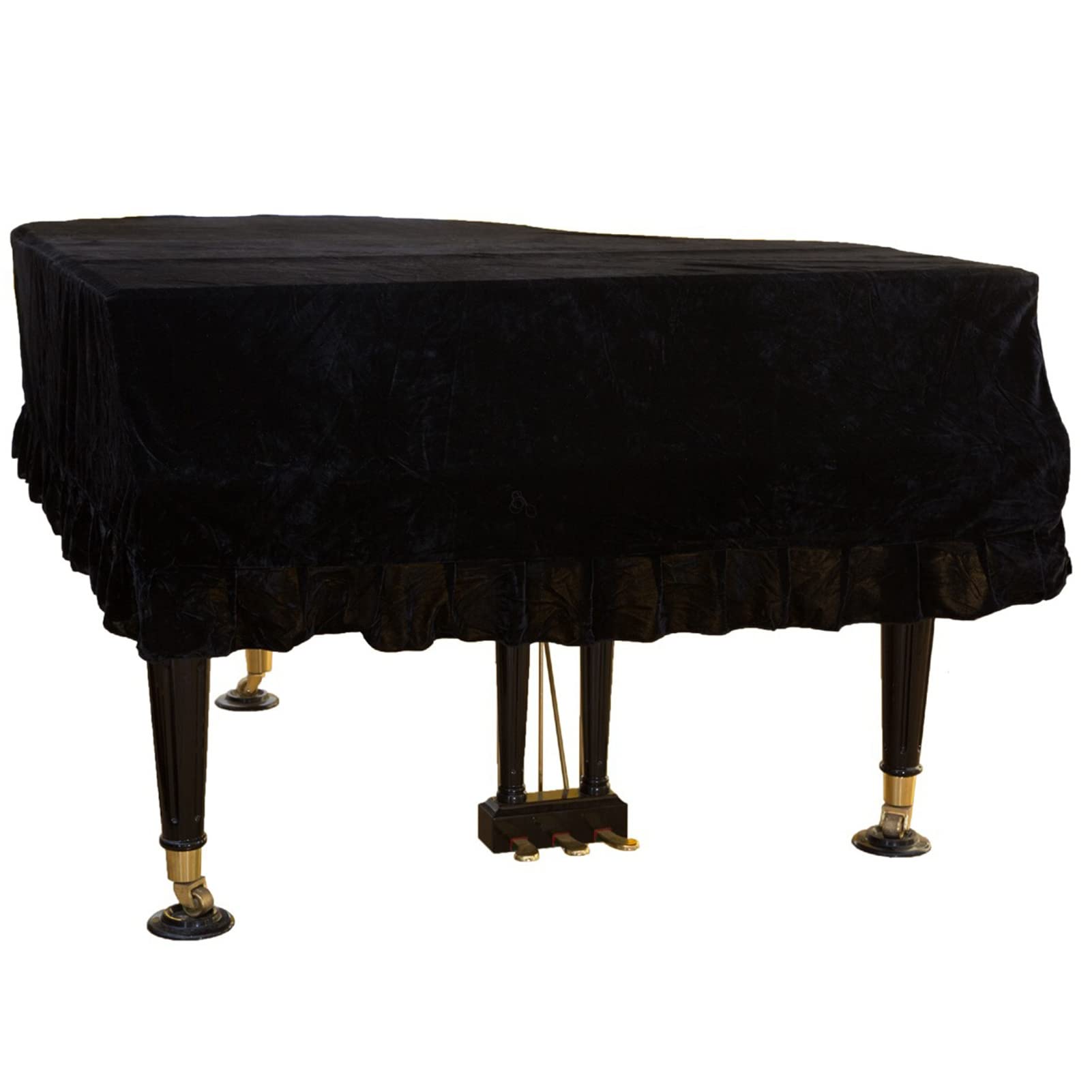 Klavierabdeckung, Flügelabdeckung, Klassische Flügelabdeckung, Dekorative Klavierabdeckung, Staubdichte Klavierabdeckung, Dreieckig Dekorierte Schutzhülle/Black/170-180Cm(66-70In)