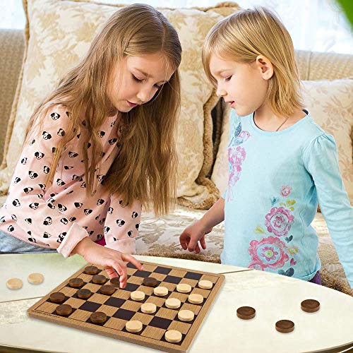 Juego de Mesa Gamie Damas de Madera 10 pulgadas miniatura 5