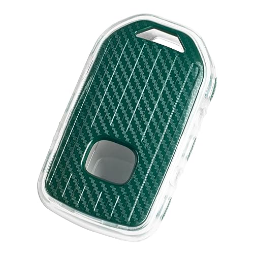 Image of Key Fob Case TPU Cover Compatible with Honda Accord Hybrid Civic CROSSTOUR CR-V CR-Z FIT HR-V Odyssey Transparent Carbon Fiber Texture 3 4 5 6 7 Button Protective Key Shell