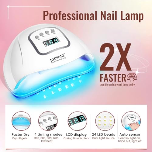 36 PCS Gel Nail Polish Kit with U V Light include 32 Colors Gel Polish Nail Soak Off Base No Wipe Top and Matte Top Coat Nail Polish Set Manicure Tools Lamp Gifts for Women by JODSONE - Image 5